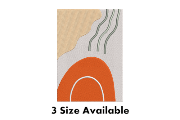 Abstract Wave Shape Embroidery Art