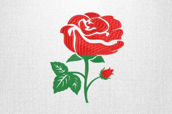 Blooming Rose Embroidery Design