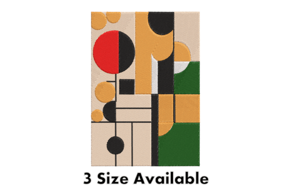 Color Block Modern Art Embroidery