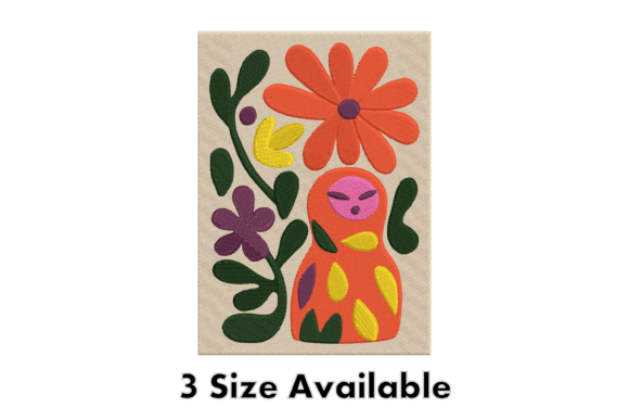 Colorful Doll Floral Embroidery Art