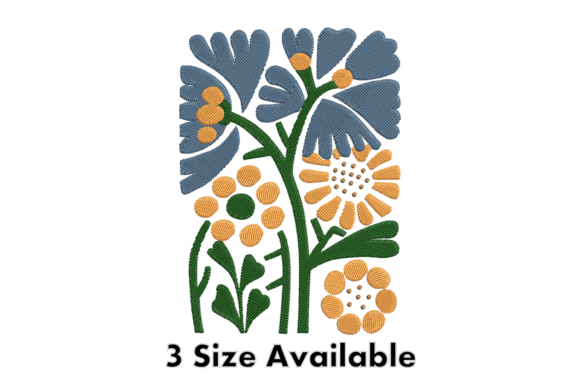 Elegant Floral Machine Embroidery