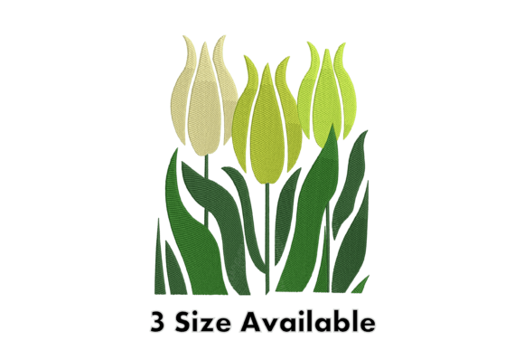 Elegant Tulip Flowers Embroidery File