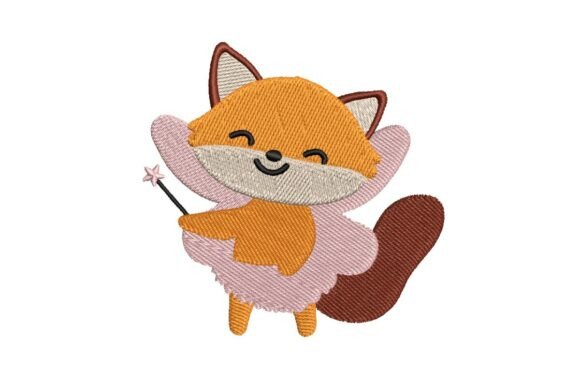 Fairy Fox Embroidery Design