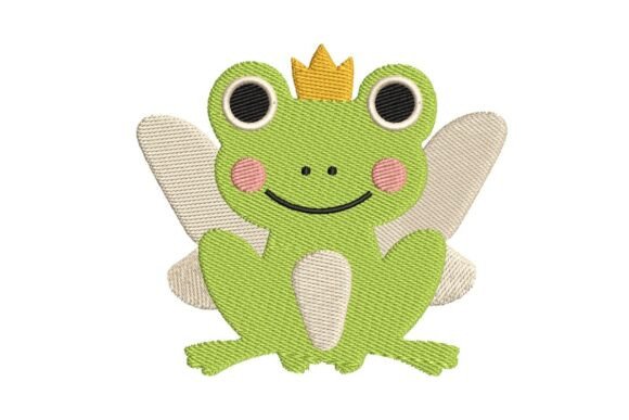 Fairy Frog Embroidery Design