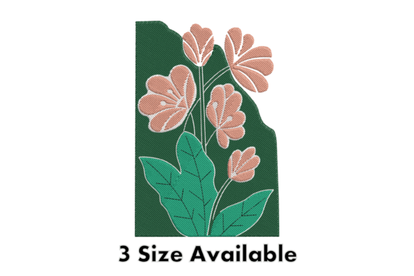 Floral Leaf Modern Embroidery Design