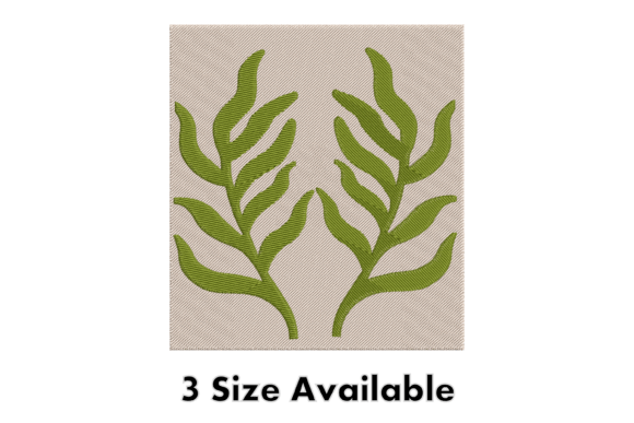 Green Leaf Embroidery Design File