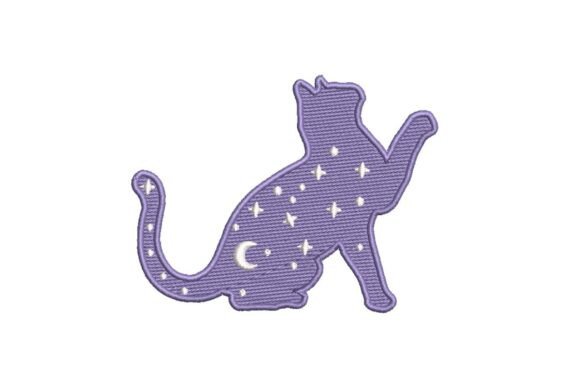 Magic Cat Embroidery Design