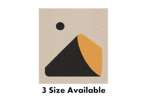 Minimal Sun Mountain Embroidery Art