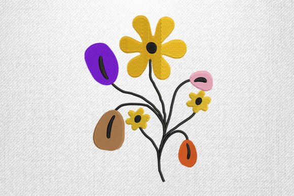 Playful Colorful Floral Embroidery