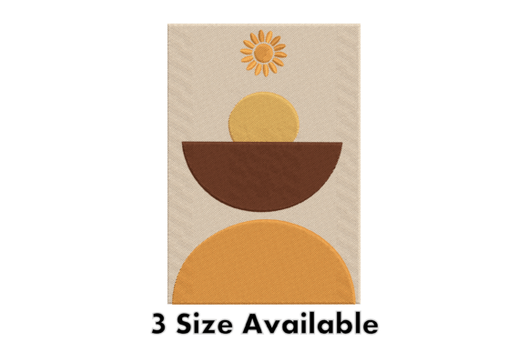 Sun Shapes Modern Embroidery File