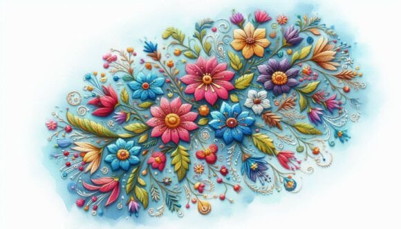 Traditional Flower Embroidery