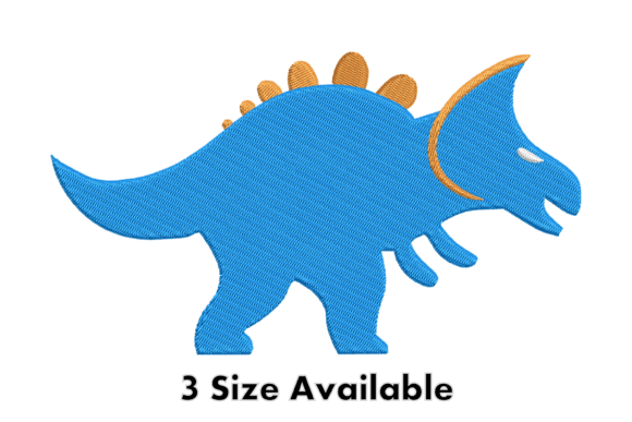 Triceratops Dinosaur Embroidery File