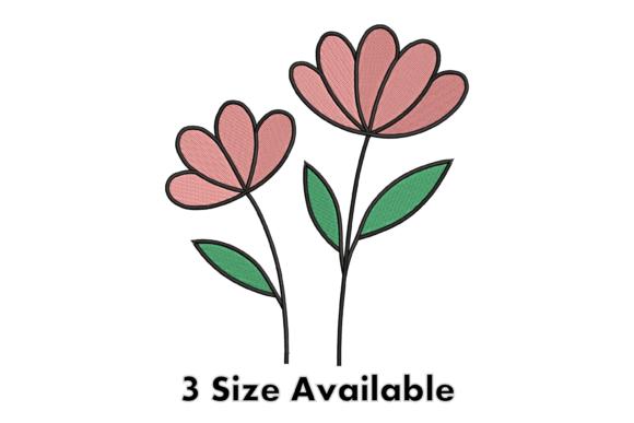 Two Flower Embroidery Design File