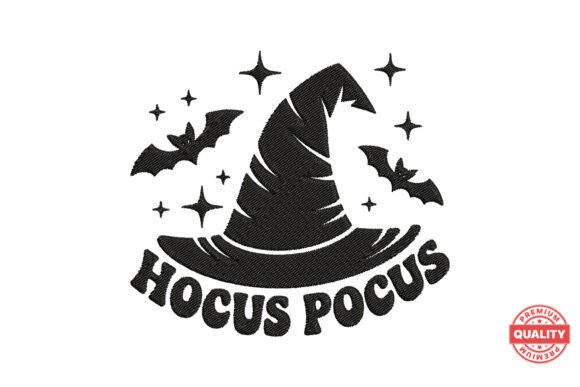 Witches Hat Halloween Quotes Embroidery